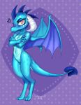  2018 anger_vein angry anthro crossed_arms digital_media_(artwork) dragon female friendship_is_magic hi_res horn looking_at_viewer membranous_wings my_little_pony princess_ember_(mlp) slit_pupils solo tawni_tailwind wings 