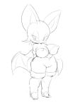  anthro bat black_and_white breasts cleavage clothed clothing female footwear high_heels mammal monochrome rouge_the_bat shoes simple_background smile sonic_(series) white_background wings woory 