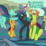  changeling english_text female feral friendship_is_magic male my_little_pony open_mouth oral_vore queen_chrysalis_(mlp) swiftsketchpone text thorax_(mlp) vore 