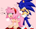 &lt;3 all_fours amy_rose anal anal_fingering anthro balls blue_fur blush breasts clothing denizen1414 doggystyle double_penetration drooling english_text eyelashes female fingering from_behind_(disambiguation) from_behind_position fur gloves green_eyes hairband hedgehog hi_res male male/female mammal open_mouth penetration pink_fur randomguy999 saliva sex short_tail sonic_(series) sonic_the_hedgehog text tongue tongue_out vaginal vaginal_penetration video_games 