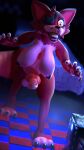 3d_(artwork) absurd_res animal_genitalia animal_penis anthro balls big_breasts black_nipples blurred_background breasts canid canine canine_genitalia canine_penis checkered checkered_floor chromatic_aberration claws crossgender digital_media_(artwork) dutch_angle erection eye_patch eyewear five_nights_at_freddy&#039;s fox foxy_(fnaf) genitals gynomorph hanging_breasts hi_res huge_breasts hunting intersex jizzyfox leaning leaning_forward mammal mtg_crossgender mti_crossgender nipples nude_anthro nude_gynomorph nude_intersex open_mouth penis scottgames sharp_teeth solo tail teeth tongue wide_eyed