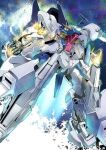  artist_request color_variation glowing gundam gundam_walpurgis machinery mecha mecha_focus mobile_suit no_humans over.on reactive_armor reveal robot science_fiction spoilers the_o_(mobile_suit) thrusters transformation v-fin 