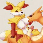  anthro anthro_on_anthro breast_suck breasts canine charizard cooliehigh delphox duo erection female hi_res humanoid_penis interspecies male male/female mammal nintendo nipples penis pok&eacute;mon pok&eacute;mon_(species) scalie sucking vein veiny_penis video_games 