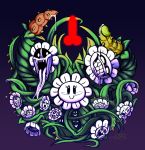  ambiguous_gender digital_media_(artwork) flora_fauna flower flowey_the_flower looking_at_viewer not_furry penis_tentacles plant precum smile tentacles thewill under(her)tail undertale video_games 
