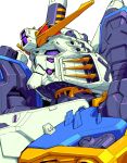  commentary ex-s_gundam gun gundam gundam_gquuuuuux gundam_sentinel highres jackoonz machine_gun machinery mecha mecha_focus mobile_suit no_humans portrait purple_eyes robot science_fiction simple_background solo v-fin weapon white_background 
