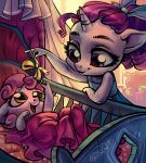  2018 absurd_res anthro clothed clothing duo equine female friendship_is_magic hair hi_res holivi horn lying mammal my_little_pony on_back open_mouth rarity_(mlp) ribbons sibling sisters sweetie_belle_(mlp) unicorn young 