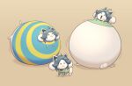 2024 anthro belly big_belly female group hi_res huge_belly inflation kizitoba simple_background spherical_inflation temmie_(undertale) trio undertale undertale_(series) white_body