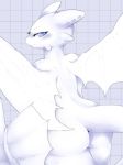  2018 anthro blue_eyes digital_media_(artwork) dragon dreamworks female how_to_train_your_dragon light_fury napdust nubless nude scalie simple_background solo wings 