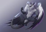  blush claws dragon feathered_dragon feathers feral male nude simple_background solo spike_(disambiguation) twstacker wings 