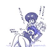  2girls braid eyedrops genderswap genderswap_(mtf) lap_pillow monochrome multiple_girls ranma-chan ranma_1/2 saotome_ranma single_braid tagme tendou_akane wanta_(futoshi) 