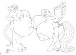 2018 4_toes absurd_res anthro anthrofied areola badgerben belly big_areola big_belly big_breasts big_nipples breasts collarbone cutie_mark duo equid equine erect_nipples eyelashes feathered_wings feathers feet female fluttershy_(mlp) friendship_is_magic fun_paste hair hasbro hi_res hooves huge_belly huge_breasts huge_nipples humanoid_hands hyper hyper_belly hyper_breasts hyper_nipples hyper_pregnancy long_hair long_tail looking_down mammal mary_(badgerben) monochrome mouse murid murine my_little_pony mythological_creature mythological_equine mythology nipples nude pegasus pregnant rodent simple_background tail toes white_background wings