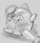 card fangs female game_freak generation_1_pokemon genitals heart_eyes heart_symbol hi_res hoshi_kodomo interspecies jigglypuff male male/female monochrome nintendo penetration pokemon pokemon_(species) pokephilia smile spread_legs spreading teeth vaginal vaginal_penetration vulva