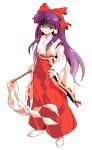 1girl alphes_(style) bow commentary_request dairi detached_sleeves full_body gloom_(expression) gohei hair_between_eyes hair_bow hair_tubes hakama hakama_pants hakurei_reimu hakurei_reimu_(pc-98) half-closed_eyes haori holding japanese_clothes large_variant_set long_hair long_sleeves looking_at_viewer open_mouth pants parody purple_eyes red_bow red_hakama red_pants ribbon-trimmed_clothes ribbon-trimmed_sleeves ribbon_trim shaded_face sleeves_past_wrists smile socks solo standing style_parody touhou touhou_(pc-98) transparent_background variant_set white_bow white_socks wide_sleeves 