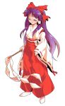  1girl alphes_(style) blush bow closed_eyes commentary_request dairi detached_sleeves facing_viewer full_body gohei hair_between_eyes hair_bow hair_tubes hakama hakama_pants hakurei_reimu hakurei_reimu_(pc-98) haori holding japanese_clothes large_variant_set long_hair long_sleeves open_mouth pants parody red_bow red_hakama red_pants ribbon-trimmed_clothes ribbon-trimmed_sleeves ribbon_trim sleeves_past_wrists socks solo standing style_parody tearing_up tears touhou touhou_(pc-98) transparent_background variant_set white_bow white_socks wide_sleeves 