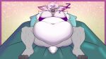 16:9 animated anthro atelierphos belly big_butt butt digestion digestion_noises female female/female lagomorph leporid mammal navel overweight overweight_anthro overweight_female rabbit rumbling_stomach short_playtime sleeping solo widescreen 