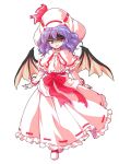  1girl arms_at_sides ascot bat_wings bow capelet commentary_request curiosities_of_lotus_asia dairi dress dress_bow dress_ribbon frilled_ascot frilled_capelet frilled_dress frills full_body half-closed_eyes hat hat_bow large_variant_set long_hair long_sleeves looking_at_viewer parted_lips pink_ascot pink_capelet pink_dress pink_shoes purple_hair red_bow red_eyes red_ribbon red_socks remilia_scarlet ribbon ribbon-trimmed_dress ribbon_trim shaded_face shoes simple_background smile socks solo straight-on tachi-e touhou transparent_background variant_set walking wavy_hair wings 