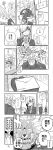  blazer comic desk eraser eyepatch fate/grand_order fate_(series) fire gakuran greyscale highres jacket letter love_letter monochrome ooide_chousuke ophelia_phamrsolone school_uniform surtr_(fate/grand_order) translated 