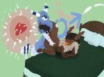 alien anthro bed bedding bodily_fluids cadudadu cum cum_inside doggystyle duo female from_behind_position furniture genital_fluids hand_on_hip hand_on_tail hi_res impregnation male male/female sex tail the_nature_of_predators tongue tongue_out venlil_(the_nature_of_predators)