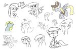 2018 ambiguous_feral ambiguous_gender antennae_(anatomy) arthropod bandage_over_eyes black_cape black_clothing blonde_mane blush blush_lines brown_clothing brown_hat brown_headwear brown_shirt brown_topwear butterfly cape closed_frown closed_smile clothed clothed_female clothed_feral clothing cookieboy011 crown cutie_mark delivery_(commerce) delivery_employee derp_eyes derpy_hooves_(mlp) dialogue digital_drawing_(artwork) digital_media_(artwork) duo english_description english_text equid equine eye_through_hair eyelashes eyelashes_through_hair feathered_wings feathers female female_feral feral flat_colors flying friendship_is_magic frown furrowed_brow grey_hooves grey_wings hair hasbro hat headgear headwear hi_res hooves insect insect_wings larger_female lepidopteran lepidopteran_wings letter line_art long_mane long_tail mammal mane meme mouth_closed multiple_images my_little_pony mythological_creature mythological_equine mythology no_pupils offscreen_character open_mouth open_smile pathetic_(meme) pegasus postal_carrier postal_delivery scepter shirt simple_background sitting size_difference smaller_ambiguous smaller_feral smile sparkles sparkling_eyes standing tail text tongue tongue_out topwear translucent translucent_hair unguligrade white_background wings yelling yellow_eyes yellow_tail