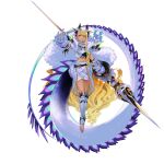  1girl absurdly_long_hair arm_armor armor blonde_hair blue_horns blue_nails breastplate breasts cape chin_piercing crop_top dragon_girl dragon_tail face_piercing facial_mark fate/grand_order fate_(series) full_body fur_cape game_cg gauntlets grin hair_ornament hand_up highres holding holding_behind_back holding_polearm holding_polearm_behind_back holding_weapon holding_weapon_behind_back horns la-na leg_armor legs_together long_hair long_sidelocks long_tail looking_at_viewer midriff miniskirt navel official_art outstretched_arm piercing polearm scales sidelocks single_sidelock skirt smile solo tail teeth third-party_source toeless_legwear toenails toes transparent_background very_long_hair very_long_sidelocks vritra_(fate) vritra_(third_ascension)_(fate) weapon white_armor white_cape white_skirt yellow_eyes 