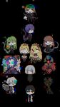  6+boys 6+girls ahoge angela_(project_moon) artificial_eye ayin_(project_moon) benjamin_(project_moon) binah_(project_moon) black_background black_hair blonde_hair blue_hair bow bowtie brown_bow brown_bowtie brown_capelet brown_hairband cable capelet chesed_(project_moon) closed_eyes closed_mouth enkephalin_(project_moon) gebura_(project_moon) glitch glowing glowing_eye green_eyes grey_hair hair_ornament hairband hairclip heterochromia highres hod_(project_moon) hokma_(project_moon) kitaku_(ienikaeru) library_of_ruina lobotomy_corporation long_hair looking_at_viewer malkuth_(project_moon) mechanical_eye medium_hair multicolored_hair multiple_boys multiple_girls netzach_(project_moon) open_mouth project_moon roots_(hair) simple_background smile tiphereth_a_(project_moon) tiphereth_b_(project_moon) very_long_hair yellow_eyes yesod_(project_moon) 