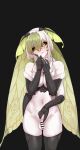  1girl absurdres arthropod_girl bar_censor black_sclera black_thighhighs blush breasts censored closed_mouth colored_sclera extra_arms fewer_digits futanari green_eyes hair_between_eyes head_tilt highres indie_virtual_youtuber insect_wings juniper_actias large_breasts looking_at_viewer monster_girl moth_antennae moth_girl moth_wings navel nude pale_skin penis pointless_censoring solo standing steaming_body thighhighs todding virtual_youtuber wings 
