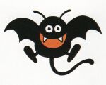  :d antennae bat_wings black_skin colored_skin creature creature_focus dracky dragon_quest fangs looking_at_viewer no_humans official_art open_mouth scan scan_artifacts smile solo tail third-party_source toriyama_akira white_background wings 