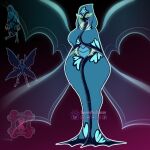 1:1 alien alien_humanoid arthropod ben_10 big_breasts big_chill black_body blue_body breasts cartoon_network chaquetrix crossgender female green_eyes hair hi_res hood humanoid insect insect_wings lepidopteran mature_female mtf_crossgender necrofriggian sammyvzzchacon solo wings