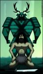  2017 armor beard duo facial_hair horn human humanoid male mammal melee_weapon not_furry samurai_jack samurai_jack_(character) seppuku spirit sword verona7881 weapon 