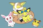 after_sex artist_logo bodily_fluids cum cum_from_vagina cum_in_vagina cum_inside cum_on_penis duo eyes_closed eyewear eyewear_on_head feral generation_2_pokemon generation_8_pokemon genital_fluids genitals goggles goggles_on_head hamtaro_(series) jewelpet logo lying male male_feral nintendo on_back penelope_(hamtaro) penis pichu pichu90 plushie plushophilia pokemon pokemon_(species) ruby_(jewelpet) rug sanrio scarf sega_fave sleeping sparks_pichu tongue tongue_out yamper