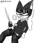 1:1 2025 ambiguous_gender anthro artist_name atlus balls belly belly_grab bodily_fluids breath clothed clothing cum cumshot digital_drawing_(artwork) digital_media_(artwork) disembodied_hand domestic_cat duo ejaculation erection eyeshadow felid feline felis genital_fluids genitals ghost_hand hi_res humanoid_genitalia humanoid_penis katovox kerchief legwear makeup male male/ambiguous mammal mask masturbation megami_tensei megami_tensei_persona monochrome morgana_(persona) navel nipples partially_clothed penile penis persona_(series) persona_5 pillow sega sex simple_background slightly_chubby solo_focus text thigh_highs tuxedo_cat