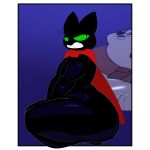  angry anthro background_character badger badgerclops balls big_butt black_body black_fur butt cape cape_only cartoon_network clothing cybernetics cyborg digital_media_(artwork) domestic_cat duo eye_patch eyewear felid feline felis fur genitals green_eyes hi_res huge_butt machine male male/male mammal mao_mao:_heroes_of_pure_heart mostly_nude mustelid musteline nude nude_anthro nude_male penis sharp_teeth sheriff_mao_mao_mao simple_background teeth thick_thighs wide_hips woopyy 