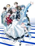  6+boys :d absurdres aimery_cenoir amaki_rou apron ascot bandaid bandaid_on_cheek bandaid_on_face black_boots black_bow black_dress black_gloves black_hair black_necktie black_ribbon black_shoes black_vest blonde_hair blue_bow blue_eyes blue_hair blue_jacket blue_kimono blue_leg_warmers blue_shorts blunt_sidelocks boots bow boys_be_maid! breast_pocket brooch brown_dress brown_eyes brown_hair camouflage capelet checkered_ascot chinese_clothes chinese_knot clock closed_mouth collared_dress contrast_collar copyright_notice crossdressing crossdressing_(mtf) dog_tags dress dress_shirt dress_shoes earrings expressionless finger_to_cheek floral_print floral_print_kimono flower frilled_apron frills full_body gears gloves green_dress green_kimono grey_eyes hair_between_eyes hair_bow hair_bun hair_flower hair_ornament hair_over_one_eye hand_on_own_arm hand_on_own_chest hand_up harness hat heart highres himeutsugi_rei index_finger_raised jacket japanese_clothes jersey_maid jewelry juliet_sleeves jumping kiku_shumei kimono kisaki_yoka lace-trimmed_apron lace_trim lantern_earrings leaning_forward leg_warmers legwear_garter long_dress long_sleeves looking_at_viewer maid maid_apron maid_headdress male_focus male_maid mary_janes medal mixed_maids mob_cap mole mole_under_eye multicolored_kimono multiple_boys multiple_rings name_tag neck_ribbon necktie official_art open_hand outstretched_arm pantyhose pink_eyes pink_hair pocket print_kimono puffy_sleeves purple_eyes purple_kimono qi_maid red_capelet red_flower red_jacket ribbon ring running shirt shoes short_hair shorts side_part sidelocks sideways_glance single_hair_bun skirt_hold sleeves_past_wrists smile sneakers standing steampunk striped_clothes striped_kimono tactical_maid takashina_ranto tangzhuang tassel teeth track_jacket trap ugonba_(howatoro) unconventional_maid undercut upper_teeth_only vest victorian_maid wa_maid waist_apron watermark waving white_apron white_ascot white_background white_bow white_gloves white_hair white_kimono white_pantyhose white_shirt white_shoes wide_sleeves yellow_eyes zipper_pull_tab 
