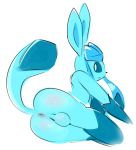  anthro backsack balls blue_sclera eeveelution elpatrixf glaceon looking_at_viewer male mammal nintendo nude perineum pok&eacute;mon pok&eacute;mon_(species) solo video_games 