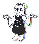  2018 asriel_dreemurr boss_monster caprine clothing crackers goat looking_at_viewer mammal simple_background solo standing tagme undertale video_games white_background 