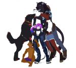  annasko anthro bay_(marking) black_claws black_nose blue_eyes bovine braided_hair canine caress claws collar cynder_nightshadow digital_media_(artwork) dog equine female feral fox fur grin hair happy hooves horse hybrid infinite infinite_devotee jezebel_(wolfywetfurr) licking malamute male mammal multi_tail nude open_mouth ownership quarter_horse shade_fang silvereyes_valentino size_difference smile stardarkfurr tongue tongue_out wolf wolfywetfurr 