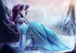  2018 absurd_res clothed clothed_feral clothing equine female feral friendship_is_magic hair hi_res horn long_hair mammal my_little_pony outside purple_hair rarity_(mlp) solo unicorn vanillaghosties 