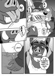  2017 ? anthro anthro_on_anthro backwards_baseball_cap baseball_cap boar breathing bulge canine chacal_(character) clothed clothing comic drunk duo ear_piercing english_text facial_hair gabshiba goatee greyscale grope hat jackal licking male male/male mammal monochrome mustache navel nipple_lick nipple_play nipple_suck nipples pants piercing porcine speech_bubble sucking text tongue tongue_out tusks 