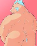  boar butt clothed clothing facial_hair gouryou invalid_tag looking_back male mammal mohawk musclegut nude porcine sideburns tokyo_afterschool_summoners topless tusks uokkom 