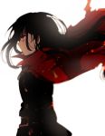  bad_id bad_pixiv_id black_hair black_jacket cape closed_mouth commentary expressionless fate_(series) floating_hair from_side hiiragi_fuyuki jacket koha-ace long_hair long_sleeves oda_nobunaga_(fate) profile red_cape red_eyes simple_background solo standing white_background 