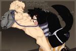 absurd_res accessory alois_wulfe_(cerberussenn) anal anal_penetration anthro arm_warmers armwear bdsm beads bird_dog black_body black_fur blonde_hair bodily_fluids braided_hair buttplug buttplug_in_ass buttplug_insertion canid canine canis cerberussenn chest_tuft clothing collar cum cum_in_ass cum_in_mouth cum_inside cum_on_face curly_hair domestic_dog duo encouragement english_text fellatio flower flower_in_hair fur gag genital_fluids german_text golden_retriever hair hair_accessory hair_beads hair_strands hand_on_back heart_symbol hi_res holding_leash holding_object hunting_dog jockstrap kneeling kneeling_oral_position leash leashed_collar leg_warmers legwear luan_sweeto_(cerberussenn) male male/male mammal markings mechanical_arm mixed_breed mole_(marking) muscular muscular_male muzzle_gag nipples nordic_sled_dog object_in_ass olive_eyes oral pattern_arm_warmers pattern_armwear pattern_clothing pattern_leg_warmers pattern_legwear paws penetration penile pet_and_master petplay plant plug_(sex_toy) plug_insertion praise praise_kink programming_socks retriever ring_gag ring_necklace roleplay samoyed sex sex_toy sex_toy_in_ass sex_toy_insertion signature slicked_back_hair smile spitz striped_arm_warmers striped_armwear striped_clothing striped_leg_warmers striped_legwear stripes tail tail_motion tailwag text tuft underwear white_body white_fur wolf yellow_body yellow_fur