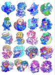  4girls 6+others animal_ears aqua_eyes aqua_sailor_collar aqua_shirt arm_support armor arnold_(jojo) bad_company_(stand) bandaid bandaid_on_face bandaid_on_nose battle_tendency black_eyes black_mask black_shirt blonde_hair blue_armor blue_coat blue_eyes blue_gloves blue_hair blue_helmet blue_jacket blue_pants blue_shoes bow brown_gloves brown_hair buzz_cut caesar_anthonio_zeppeli cassock cat_ears cd chibi chibi_only clothing_cutout coat colored_sclera colored_skin commentary_request compound_eyes crazy_diamond cropped_torso danny_(jojo) dark-skinned_male dark_skin diamond_wa_kudakenai dice diego_brando dio_brando dual_persona echoes_(stand) echoes_act1 echoes_act2 echoes_act3 enrico_pucci esidisi facial_hair facial_mark feathers fingerless_gloves gakuran gloves green_bow green_eyes green_helmet green_scarf green_sweater grey_shirt grin hair_ornament hairband hat hat_bow hazekura_mikitaka head_wings headband heart heaven's_door helmet higashikata_tsurugi high_collar highres hirose_yasuho holding_cd horns horse hydrokinesis ice_cream_cone jacket jojo_no_kimyou_na_bouken jojolion jonathan_joestar joseph_joestar joseph_joestar_(young) kanedaichi_toyohiro kars_(jojo) kawajiri_kosaku kawajiri_shinobu killer_queen kira_yoshikage knee_pads long_hair looking_at_another looking_at_viewer male_focus military_vehicle motor_vehicle multiple_boys multiple_girls multiple_others no_humans origami_frog paisley_park_(stand) pants phantom_blood pink_eyes pink_hair pink_scarf pink_skin popped_collar purple_hair purple_headband purple_sclera red_hot_chili_pepper_(stand) sailor_collar scarf school_uniform sheer_heart_attack shirt shizuka_joestar shoes short_hair silver_bullet_(jojo) simple_background slit_pupils smile sparkle stand_(jojo) star_(symbol) star_platinum steel_ball_run stone_ocean stray_cat_(jojo) striped_clothes striped_scarf sugimoto_reimi sunglasses sweater tank the_hand_(stand) top_hat trap triangle_print ufo_ornament user_interface uu0000322 very_short_hair wamuu water white_background white_hair white_pants whitesnake_(stand) wing_hair_ornament wings wristband yamagishi_yukako yellow_hairband yellow_scarf 