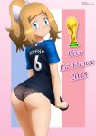  ass blue_eyes france long_hair looking_at_viewer panties pokemon pokemon_(game) pokemon_xy serena_(pokemon) underwear world_cup world_cup_2018 yukino_memories zel-sama 