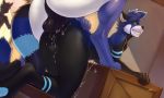  2018 anal anal_penetration anthro anthro_on_anthro anus backsack balls barefoot bent_over black_balls black_fur black_penis blue_eyes blue_fur blue_hair blue_pawpads butt caught clenched_teeth cum cum_in_ass cum_inside cum_on_balls cum_on_butt cum_while_penetrated deep_penetration digital_media_(artwork) duo dutch_angle erection faceless_male from_behind_position fur hair hands-free male male/male male_penetrating mammal multicolored_fur nude one_leg_up orgasm pawpads penetration penis perineum rajii red_panda sex shun_shirai step_pose teeth tera_antares voyeur walk-in white_fur 