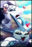  &lt;3 blitzdrachin canine cropped eeveelution female feral gem half-closed_eyes mammal marine nintendo open_mouth painting panting pearl_(gem) pearls pinniped pok&eacute;mon pok&eacute;mon_(species) primarina seal star suggestive vaporeon video_games 