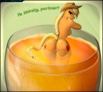  absurd_res anthro applejack_(mlp) arm_tuft ass_up bathing beverage big_butt braided_hair breasts butt butt_fluff cider clothing droplets ear_tuft earth_pony elbow_tuft equid equine female floating fluffy fluffy_breasts foam friendship_is_magic hair hasbro hat headgear headwear hi_res horse killerqueen1911 looking_at_viewer looking_back mammal my_little_pony pony rear_view shoulder_tuft side_boob solo tuft wet wide_hips 