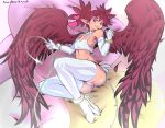  &lt;3 2018 5_fingers armwear big_butt breasts butt clothed clothing digital_media_(artwork) disgaea elbow_gloves etna feathered_wings feathers female fingers footwear gloves hair high_heels humanoid legwear mammal not_furry nuvalewa red_eyes red_feathers red_hair shoes short_hair simple_background small_breasts smile solo teeth thick_thighs thigh_highs video_games wings 