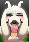  2018 anthro asriel_dreemurr asriel_dreemurr_(god_form) black_sclera blush boss_monster caprine cum cum_in_mouth cum_in_throat cum_inside cum_on_tongue cumshot desertkaiju digital_media_(artwork) drooling duo ejaculation erection eyelashes fellatio first_person_view fur gaping_mouth girly goat hair handjob hi_res holding_penis horn human human_on_anthro humanoid_penis interspecies licking long_ears looking_at_viewer male male/male mammal messy mouth_shot nude open_mouth oral orgasm penis penis_on_tongue presenting saliva sex sharp_teeth slit_pupils smile teeth tongue tongue_out undertale uvula video_games white_fur 