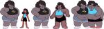 2021 3_arms 5_fingers absurd_res alien alien_humanoid alpha_channel arm_around_another arm_around_partner arm_growth black_bottomwear black_clothing black_hair black_shorts blue_clothing blue_shirt blue_topwear bottomwear breasts brown_body brown_hair brown_skin cartoon_network cleavage cleavage_cutout clothed clothing connie_maheswaran cutout denim denim_bottomwear denim_clothing denim_shorts digital_drawing_(artwork) digital_media_(artwork) english_description eye_contact female fingers footwear freckled_arms freckled_face freckles gem_(species) gem_fusion grey_body grey_skin growth gynomorph hair hi_res human humanoid intersex intersex/female jaythebrainmann limb_growth looking_at_another mammal midriff multi_arm multi_limb navel open_mouth overweight red_clothing red_footwear red_shoes red_sneakers sequence shirt shoes shorts showing_teeth simple_background sleeveless_shirt smoky_quartz_(steven_universe) sneakers solo species_transformation steven_universe topwear transformation transparent_background twinning weight_gain