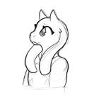  anthro black_and_white boss_monster clothed clothing eyebrows eyelashes female fully_clothed half-length_portrait horn line_art monochrome portrait qualzar side_view simple_background sketch solo toriel undertale video_games white_background 